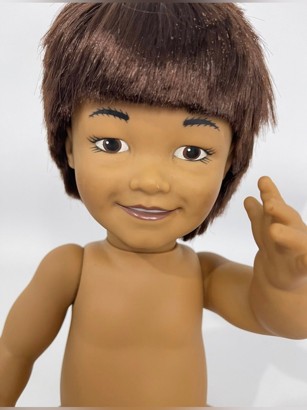Vintage 1998 Lakeshore Kids Brown-Haired Play Doll - Brown Skin Tone